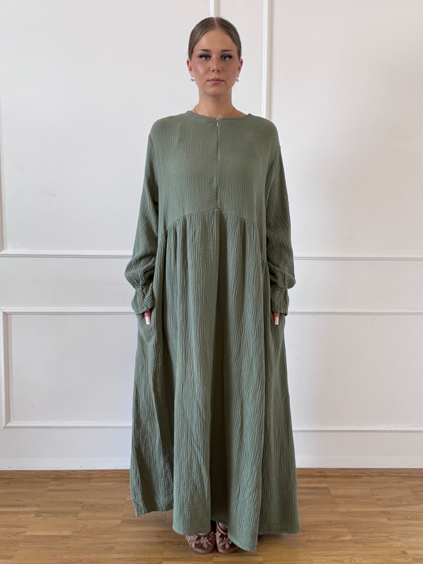 Musselin-Abaya mit Stillfunktion