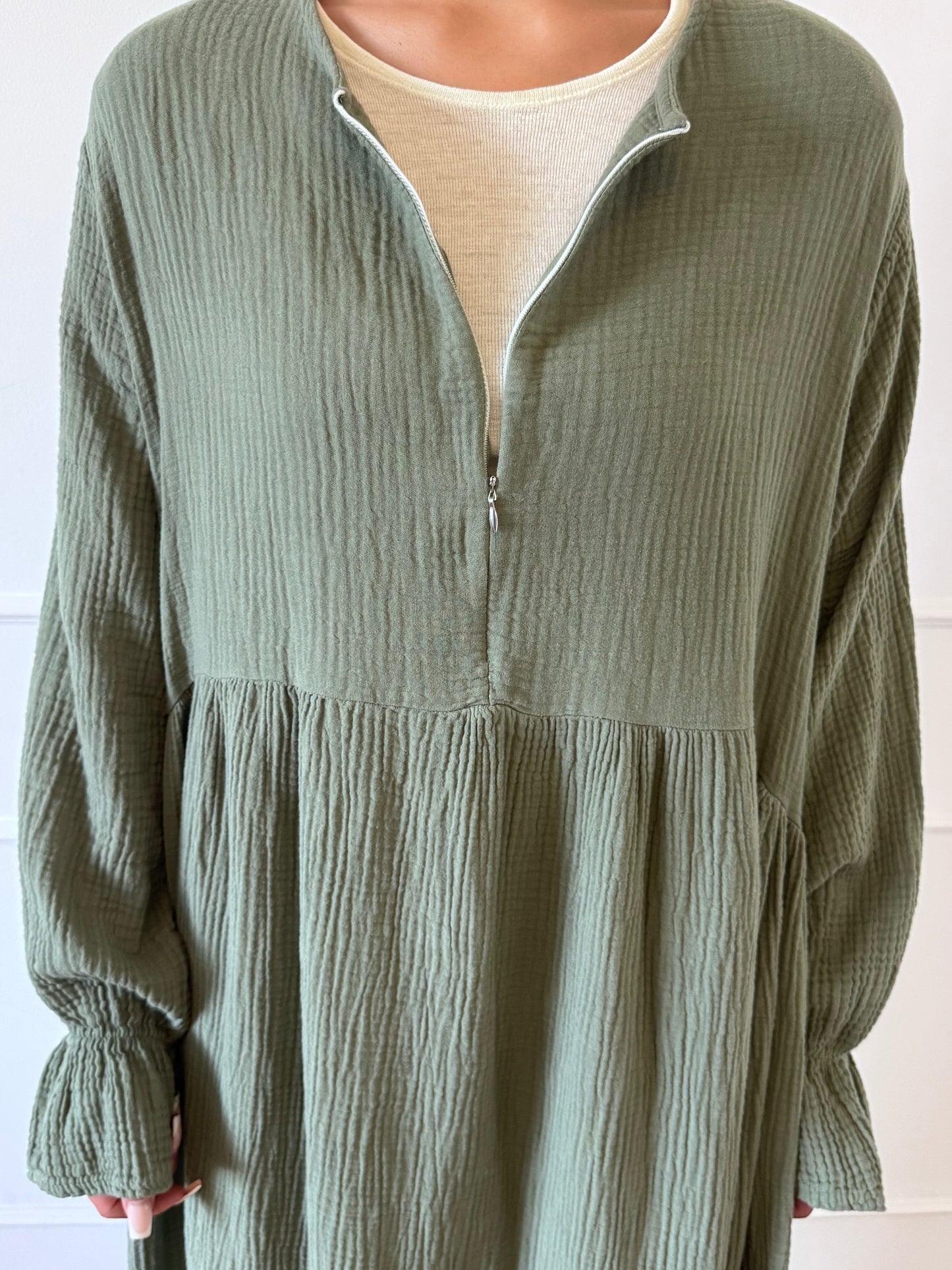 Musselin-Abaya mit Stillfunktion