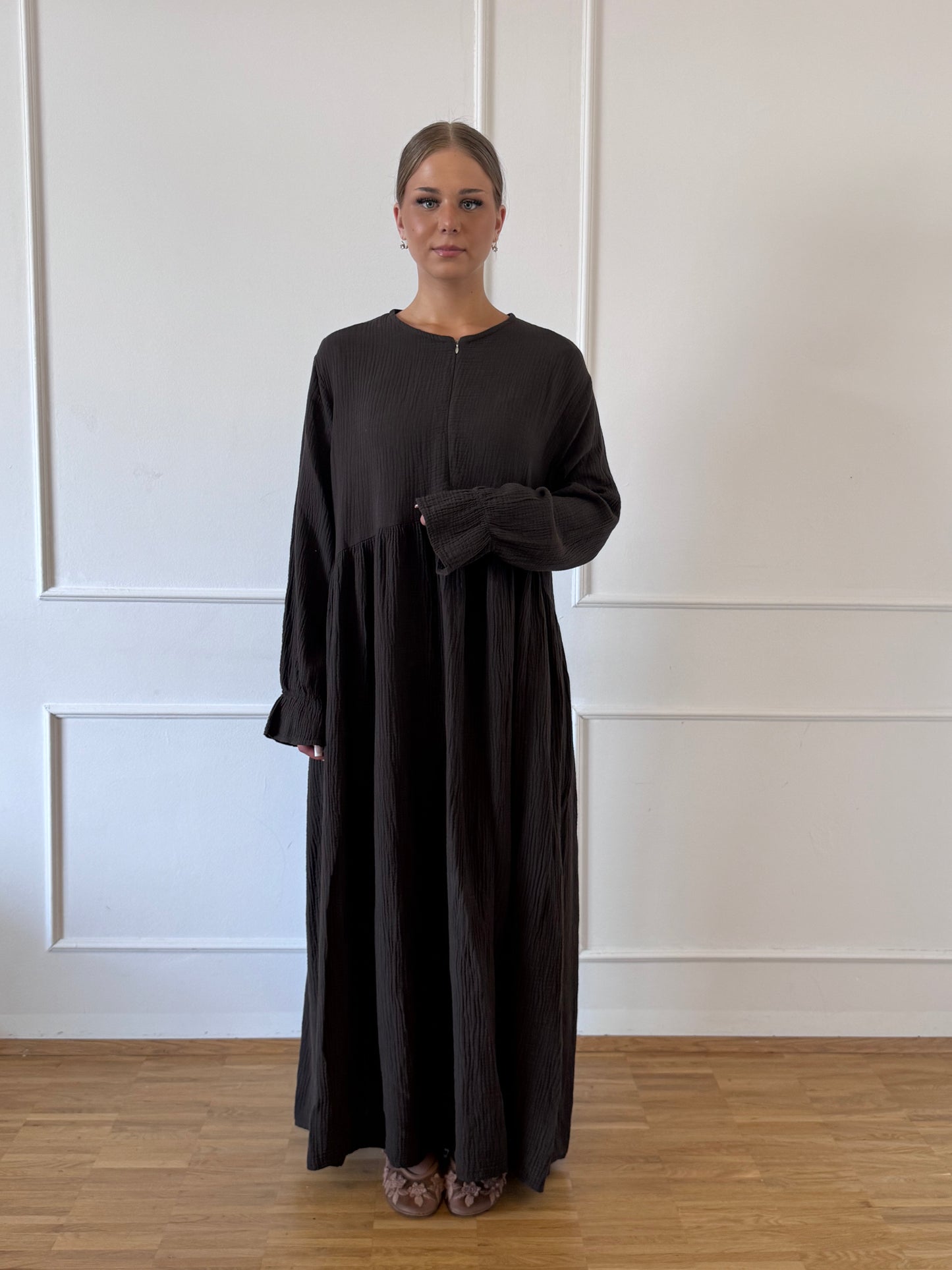 Musselin-Abaya mit Stillfunktion