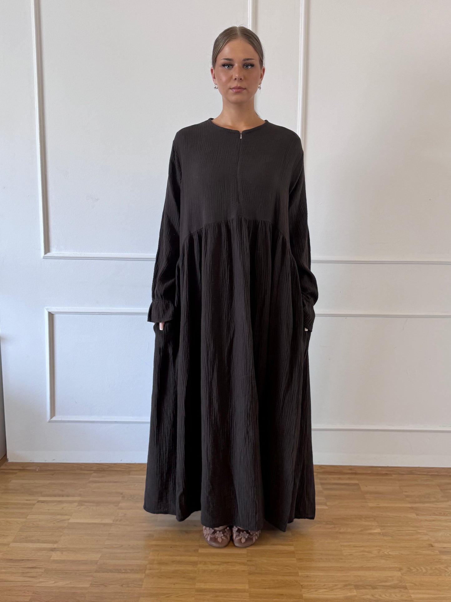 Musselin-Abaya mit Stillfunktion