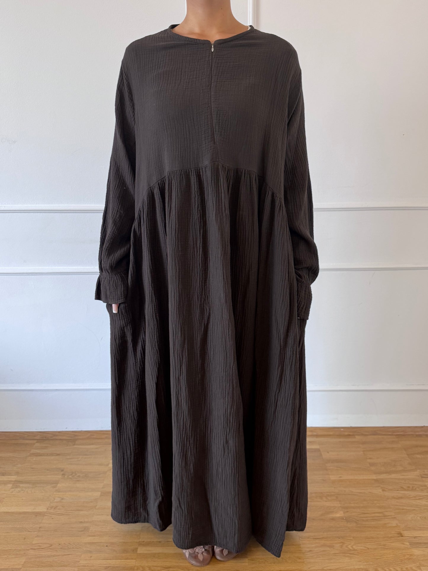 Musselin-Abaya mit Stillfunktion