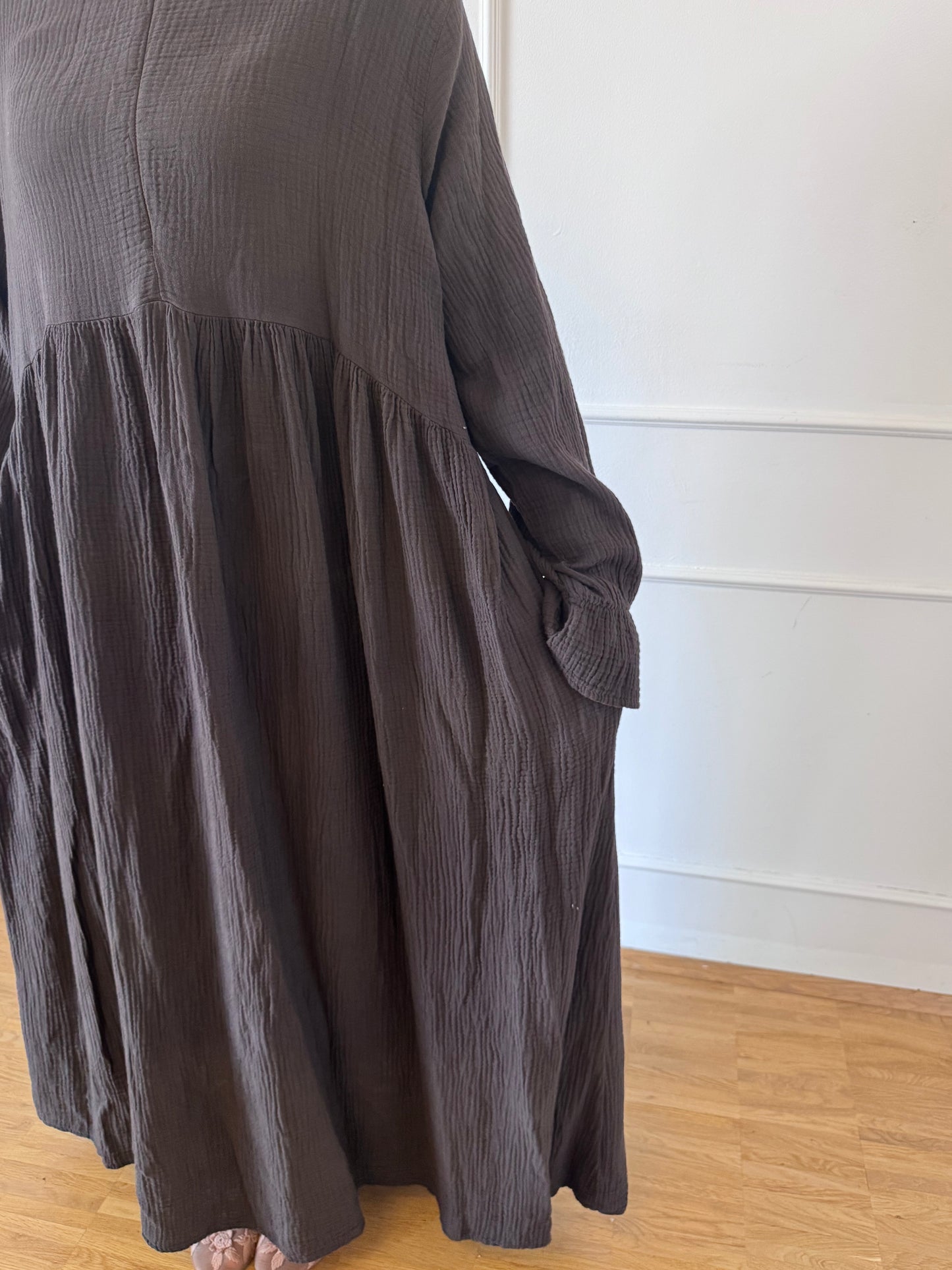 Musselin-Abaya mit Stillfunktion