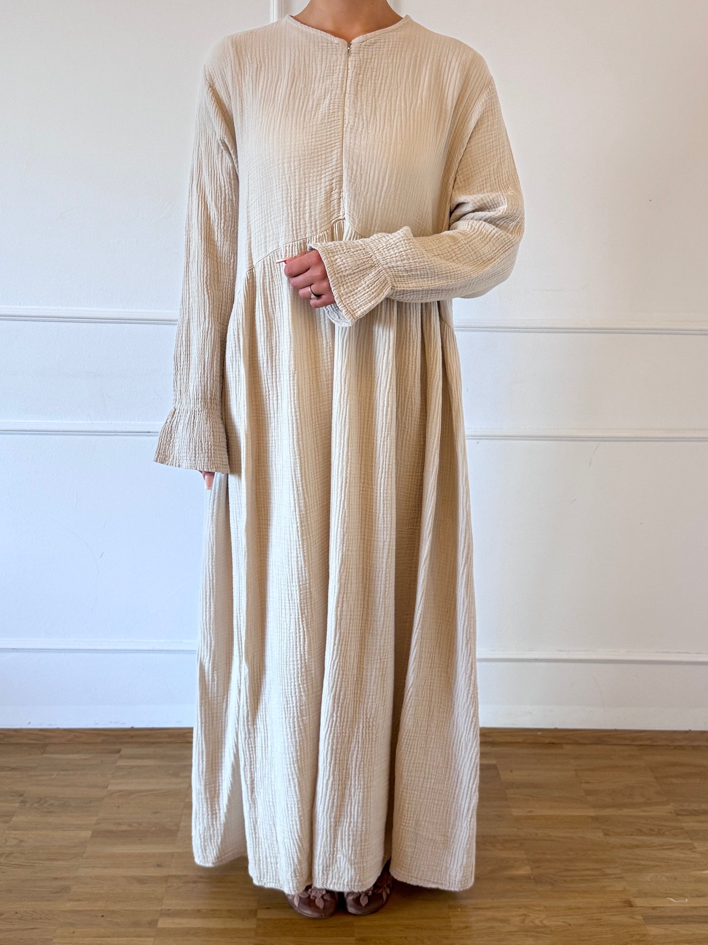 Musselin-Abaya mit Stillfunktion
