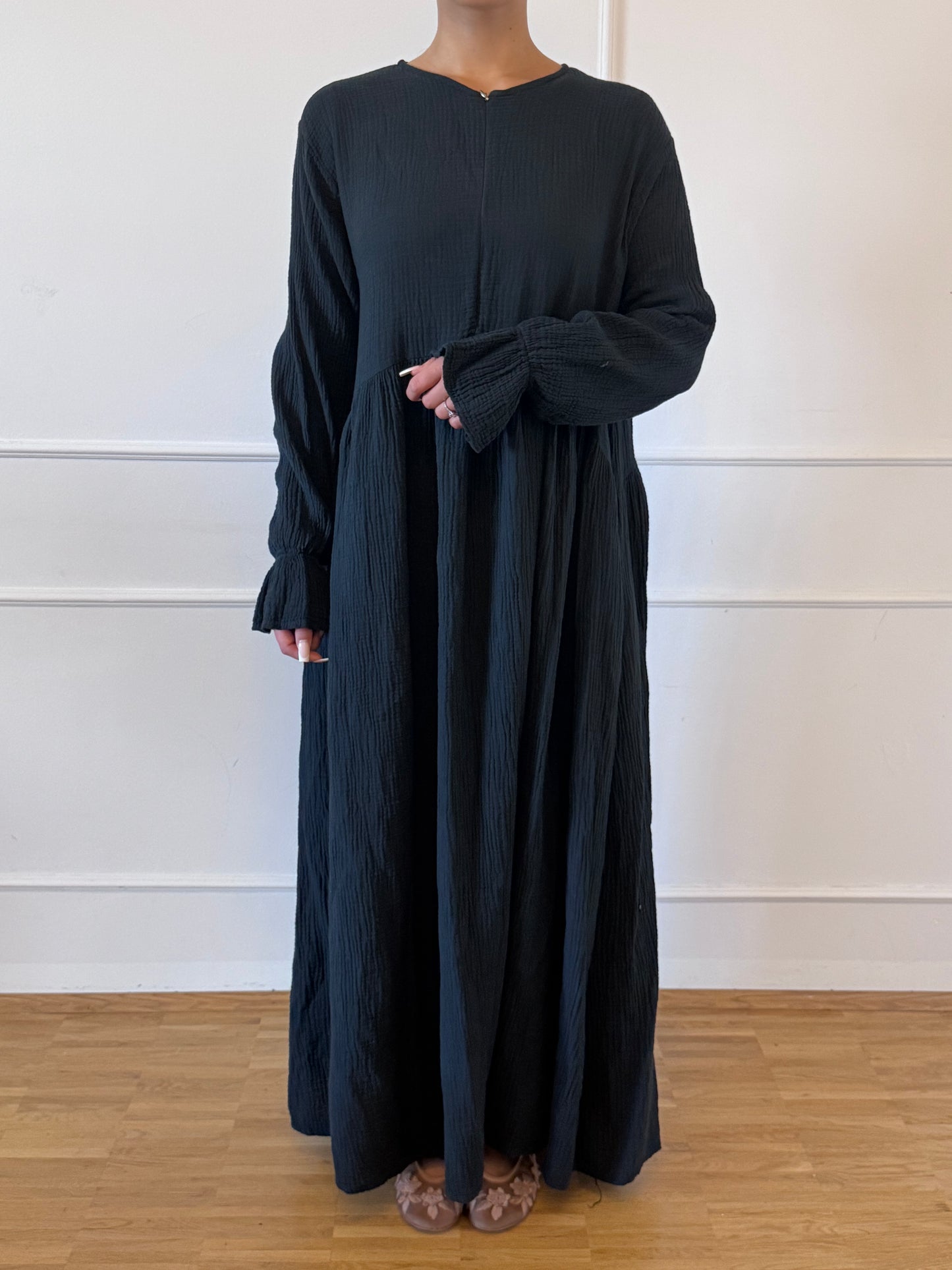 Musselin-Abaya mit Stillfunktion