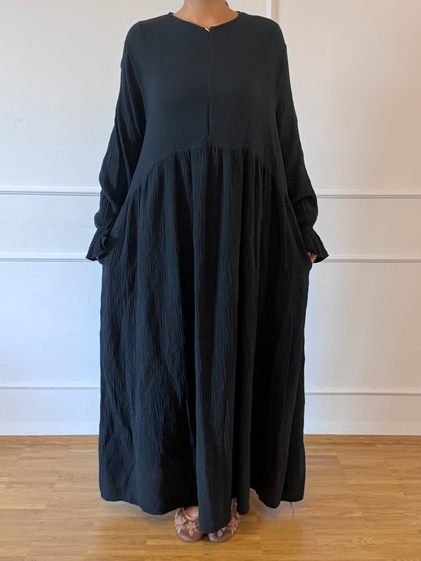 Musselin-Abaya mit Stillfunktion