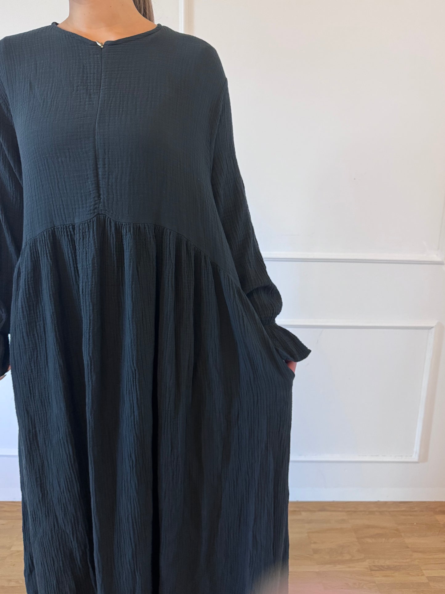 Musselin-Abaya mit Stillfunktion