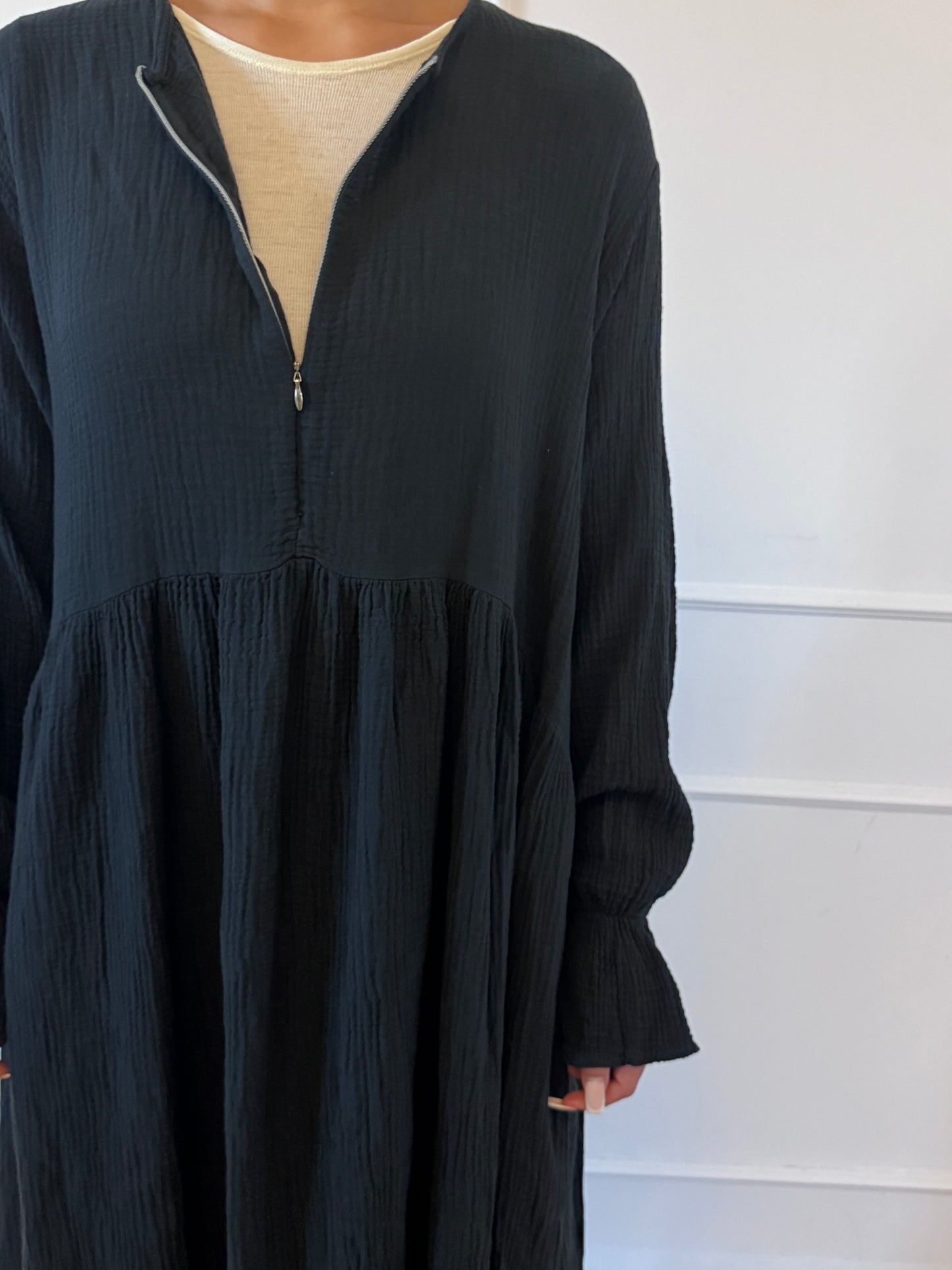 Musselin-Abaya mit Stillfunktion